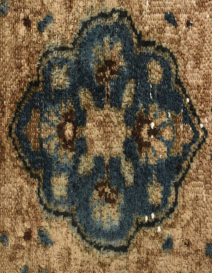Detail image of  6' 1 x 9'  Hand Knotted Ultra Vintage Persian Wool Rug