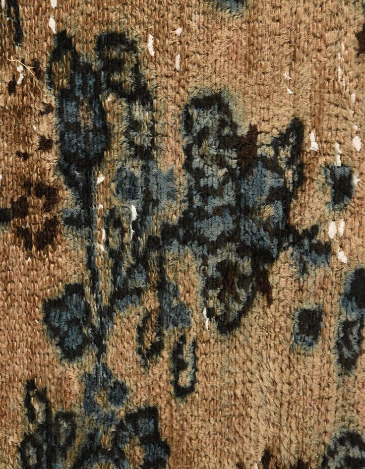Detail image of  6' 1 x 9'  Hand Knotted Ultra Vintage Persian Wool Rug