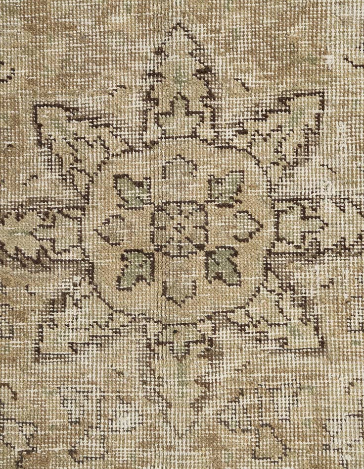 Detail image of  6' 4 x 9'  Hand Knotted Ultra Vintage Persian Wool Rug