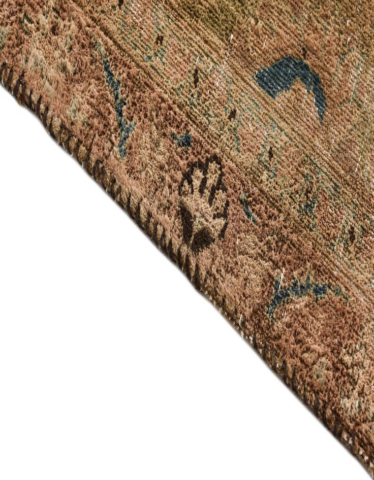 Detail image of  7' 5 x 10' 4  Hand Knotted Ultra Vintage Persian Wool Rug