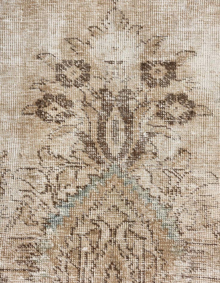 Detail image of  9' 6 x 13'  Hand Knotted Ultra Vintage Persian Wool Rug