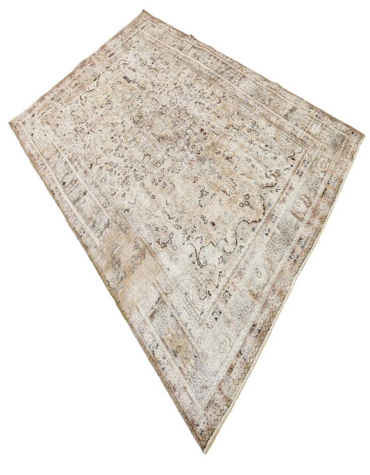 Detail image of  6' 3 x 9' 5  Hand Knotted Ultra Vintage Persian Wool Rug