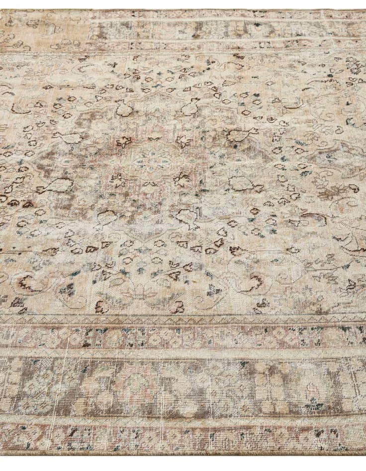 Detail image of  6' 3 x 9' 5  Hand Knotted Ultra Vintage Persian Wool Rug