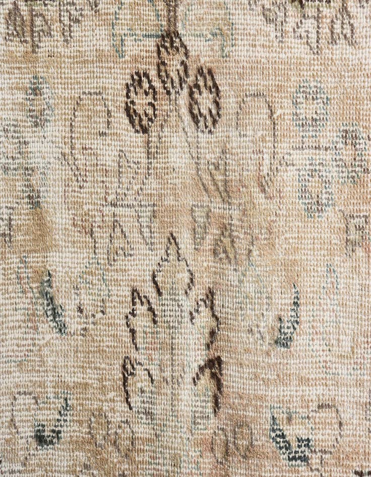 Detail image of  6' 3 x 9' 5  Hand Knotted Ultra Vintage Persian Wool Rug