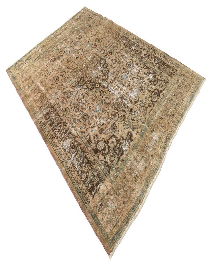 Detail image of  6' 8 x 9' 4  Hand Knotted Ultra Vintage Persian Wool Rug