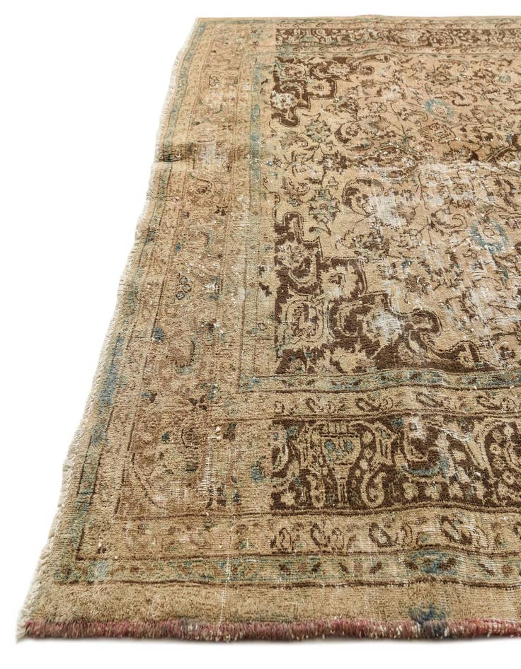 Detail image of  6' 8 x 9' 4  Hand Knotted Ultra Vintage Persian Wool Rug