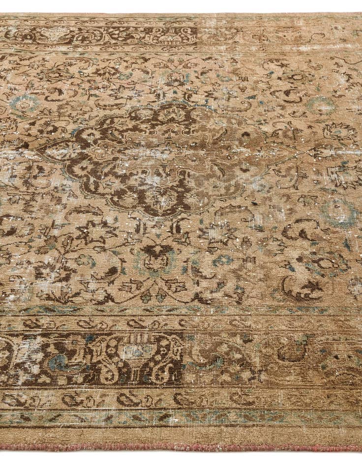 Detail image of  6' 8 x 9' 4  Hand Knotted Ultra Vintage Persian Wool Rug