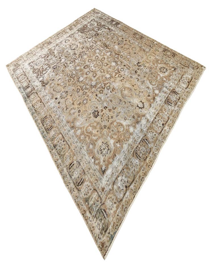 Detail image of  9' 4 x 11' 5  Hand Knotted Ultra Vintage Persian Wool Rug