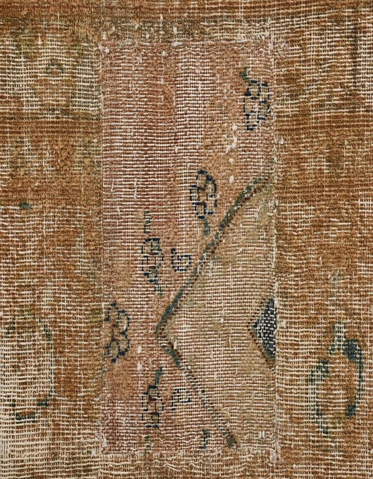 Detail image of  9' 6 x 12' 2  Hand Knotted Ultra Vintage Persian Wool Rug