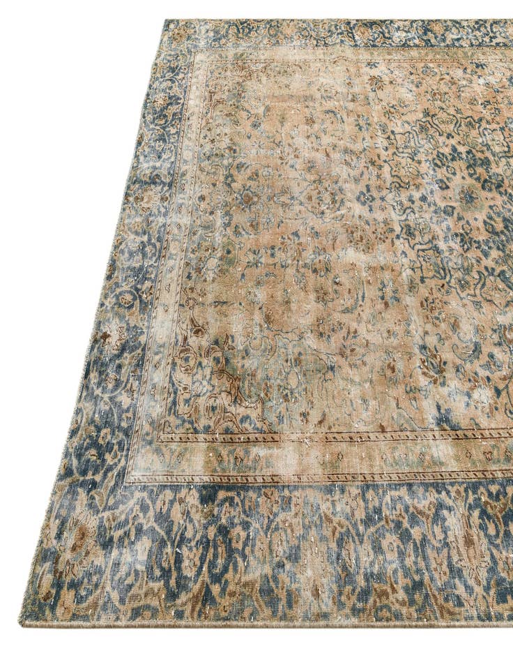 Detail image of  8' x 11' 7  Hand Knotted Ultra Vintage Persian Wool Rug