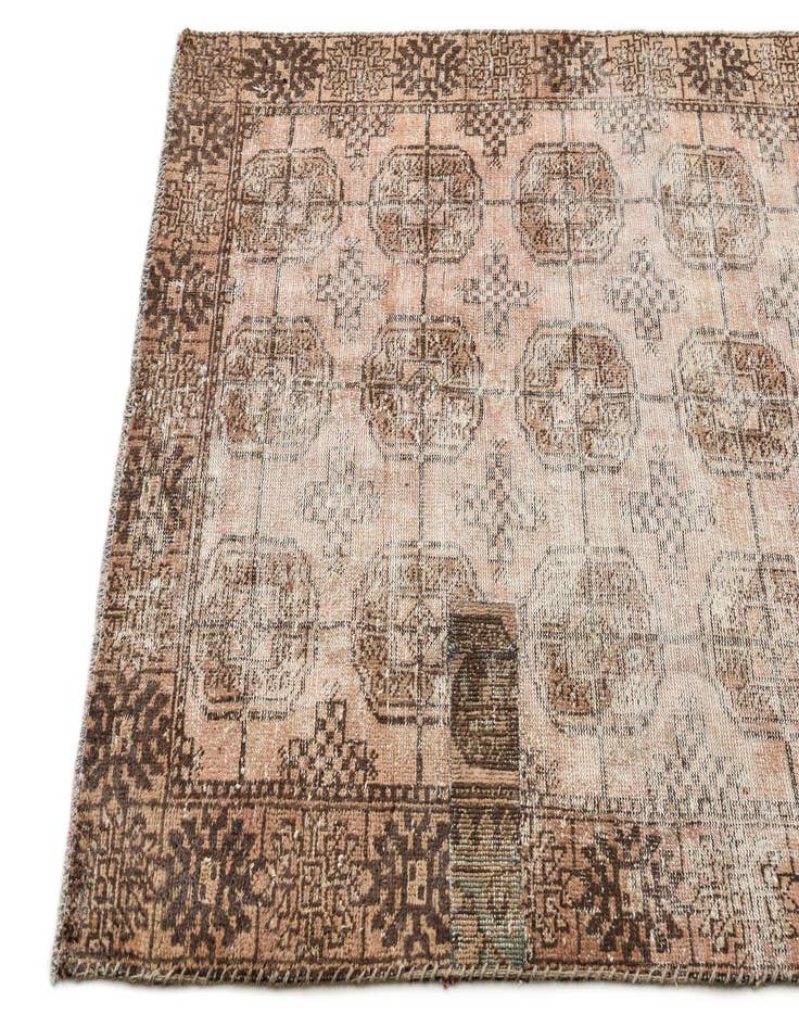 Detail image of  4' x 6' 5  Hand Knotted Ultra Vintage Persian Wool Rug