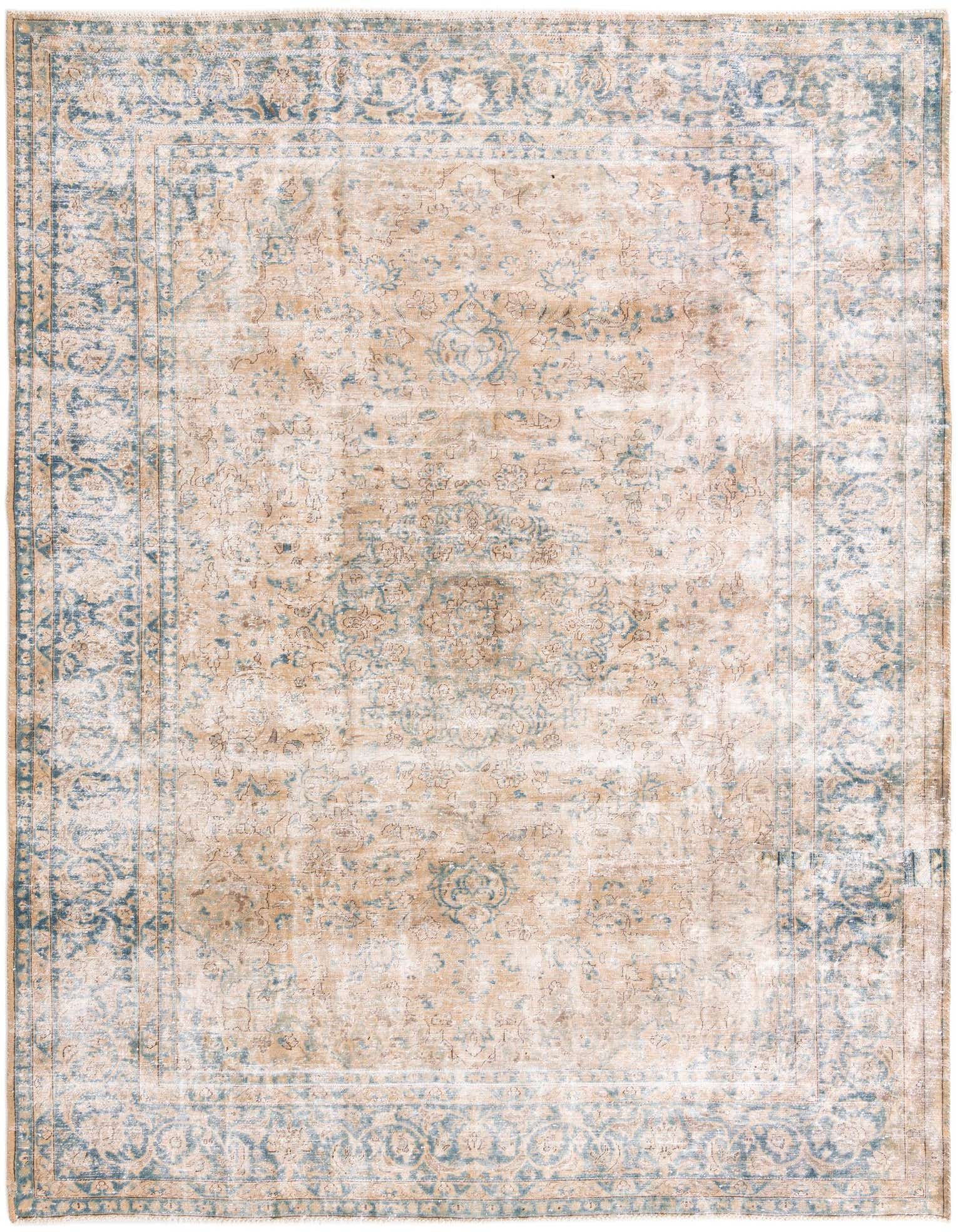 Primary image  9' 8 x 12' 6  Hand Knotted Ultra Vintage Persian Wool Rug
