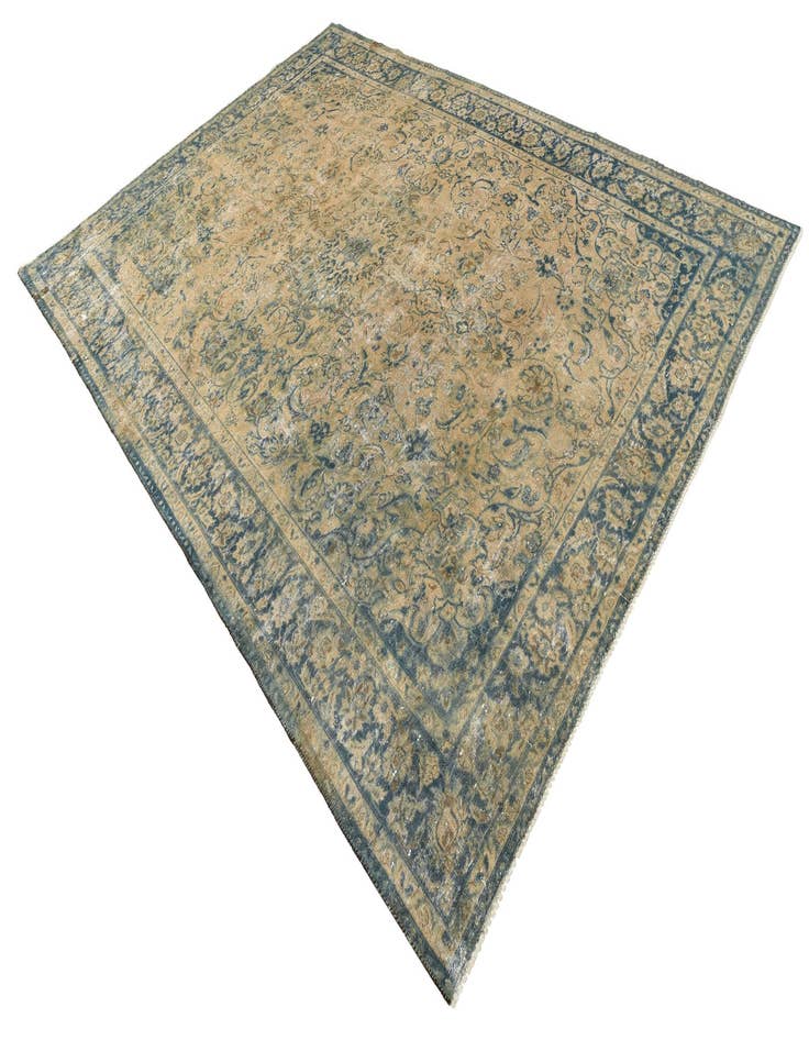 Detail image of  8' 6 x 11' 9  Hand Knotted Ultra Vintage Persian Wool Rug