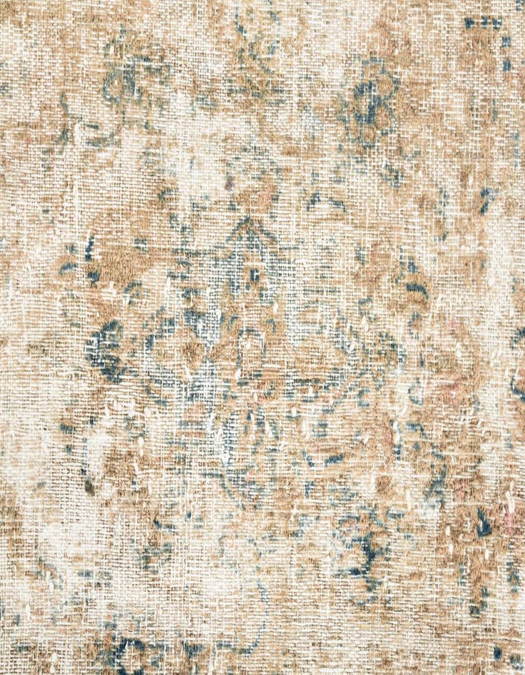 Detail image of  5' 5 x 9' 6  Hand Knotted Ultra Vintage Persian Wool Rug