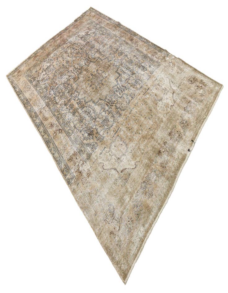 Detail image of  6' 7 x 9' 10  Hand Knotted Ultra Vintage Persian Wool Rug