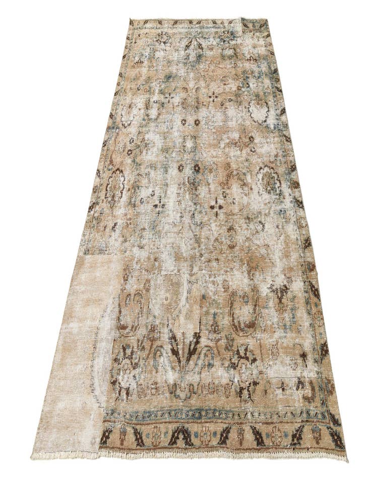 Detail image of  6' 3 x 9' 3  Hand Knotted Ultra Vintage Persian Wool Rug