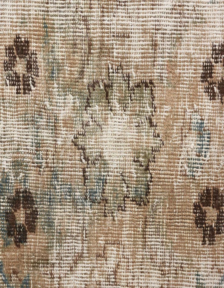 Detail image of  6' 3 x 9' 3  Hand Knotted Ultra Vintage Persian Wool Rug