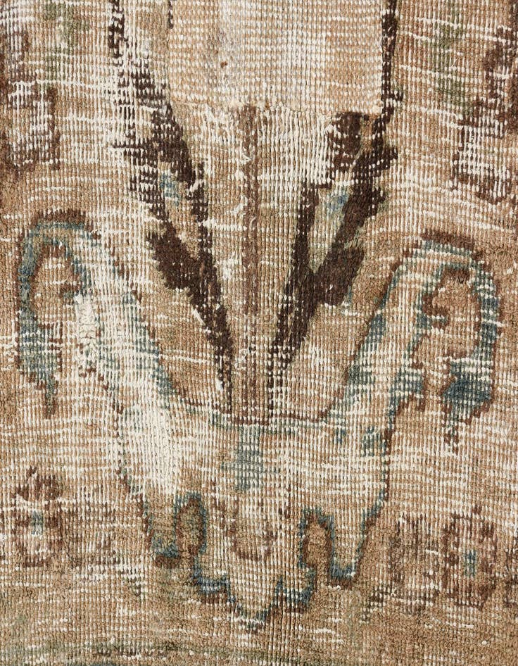 Detail image of  6' 3 x 9' 3  Hand Knotted Ultra Vintage Persian Wool Rug