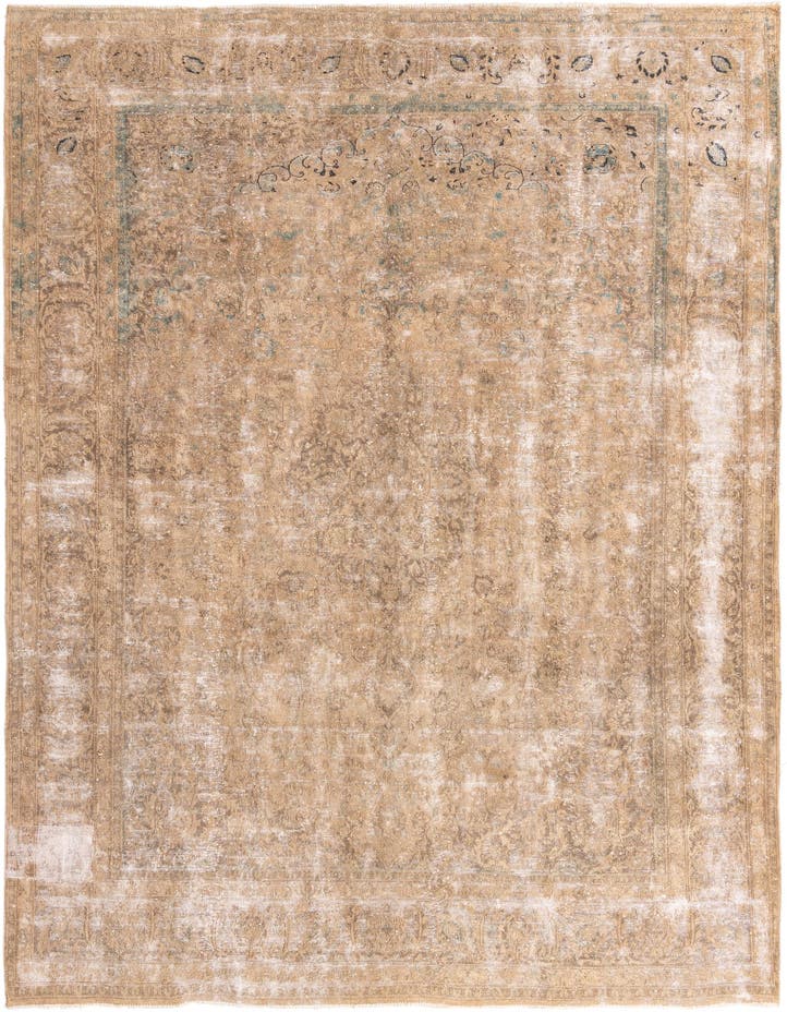  9' 6 x 13' 4  Hand Knotted Ultra Vintage Persian W...