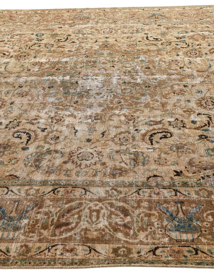 Detail image of  9' 7 x 12' 3  Hand Knotted Ultra Vintage Persian Wool Rug