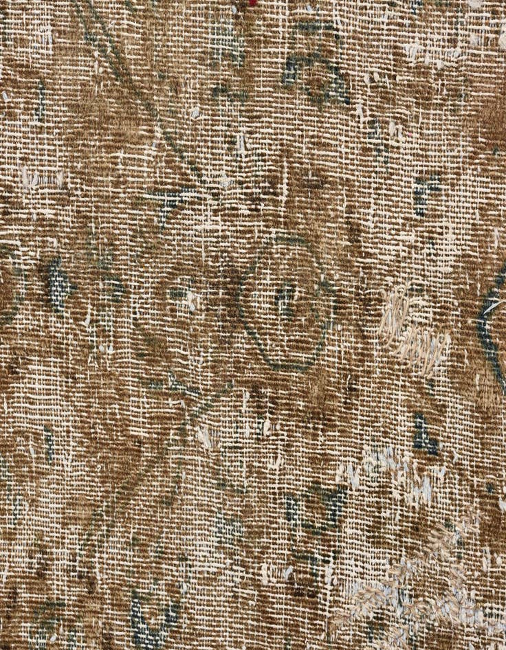 Detail image of  8' 6 x 10' 8  Hand Knotted Ultra Vintage Persian Wool Rug