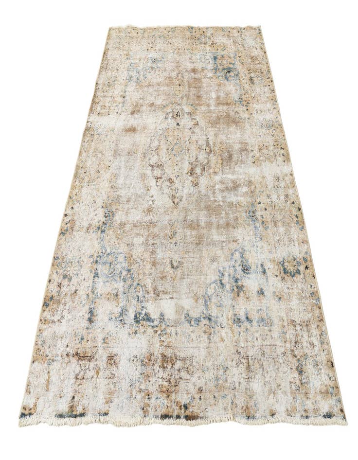 Detail image of  5' 9 x 8' 2  Hand Knotted Ultra Vintage Persian Wool Rug