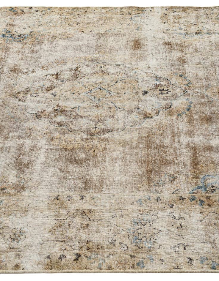 Detail image of  5' 9 x 8' 2  Hand Knotted Ultra Vintage Persian Wool Rug