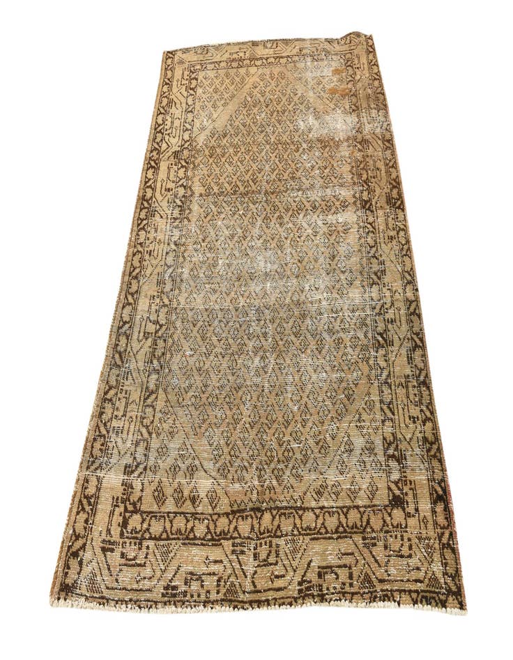 Detail image of  4' 2 x 6' 4  Hand Knotted Ultra Vintage Persian Wool Rug