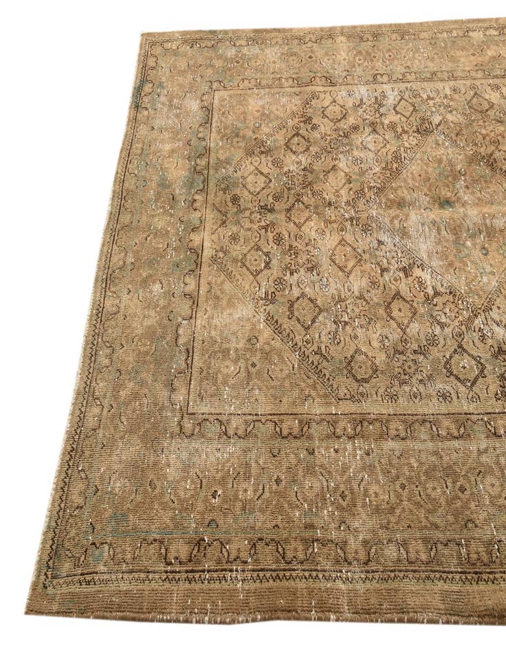 Detail image of  7' 3 x 10' 9  Hand Knotted Ultra Vintage Persian Wool Rug