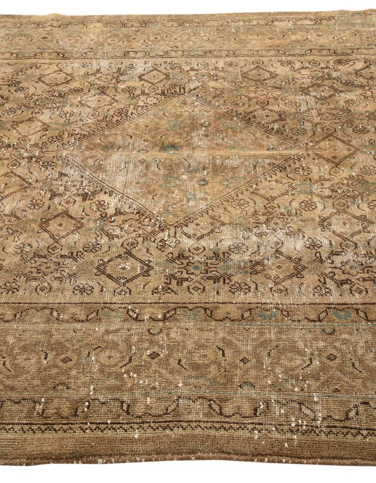 Detail image of  7' 3 x 10' 9  Hand Knotted Ultra Vintage Persian Wool Rug