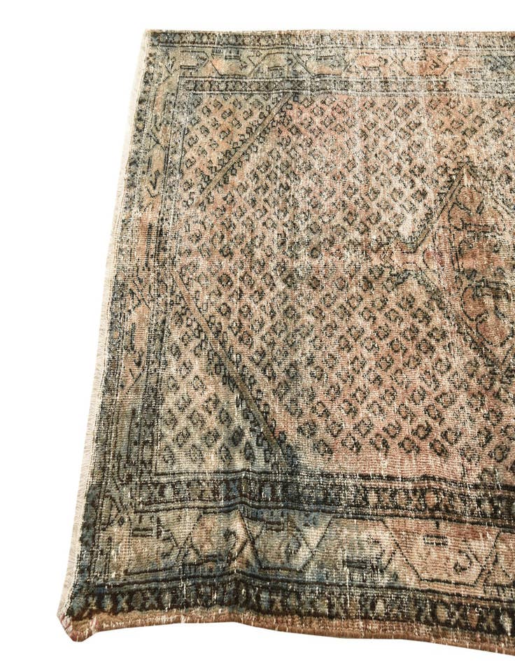 Detail image of  4' 4 x 6' 2  Hand Knotted Ultra Vintage Persian Wool Rug