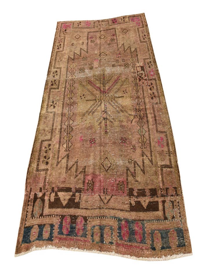 Detail image of  5' x 7' 3  Hand Knotted Ultra Vintage Persian Wool Rug