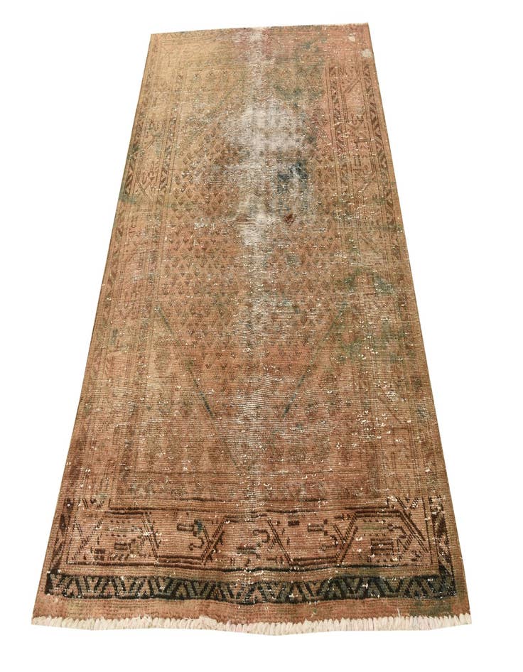 Detail image of  4' 3 x 6' 7  Hand Knotted Ultra Vintage Persian Wool Rug