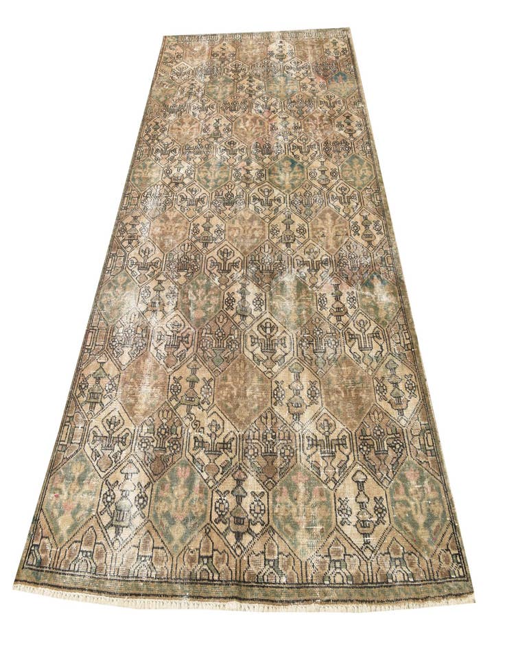 Detail image of  5' 5 x 8' 9  Hand Knotted Ultra Vintage Persian Wool Rug