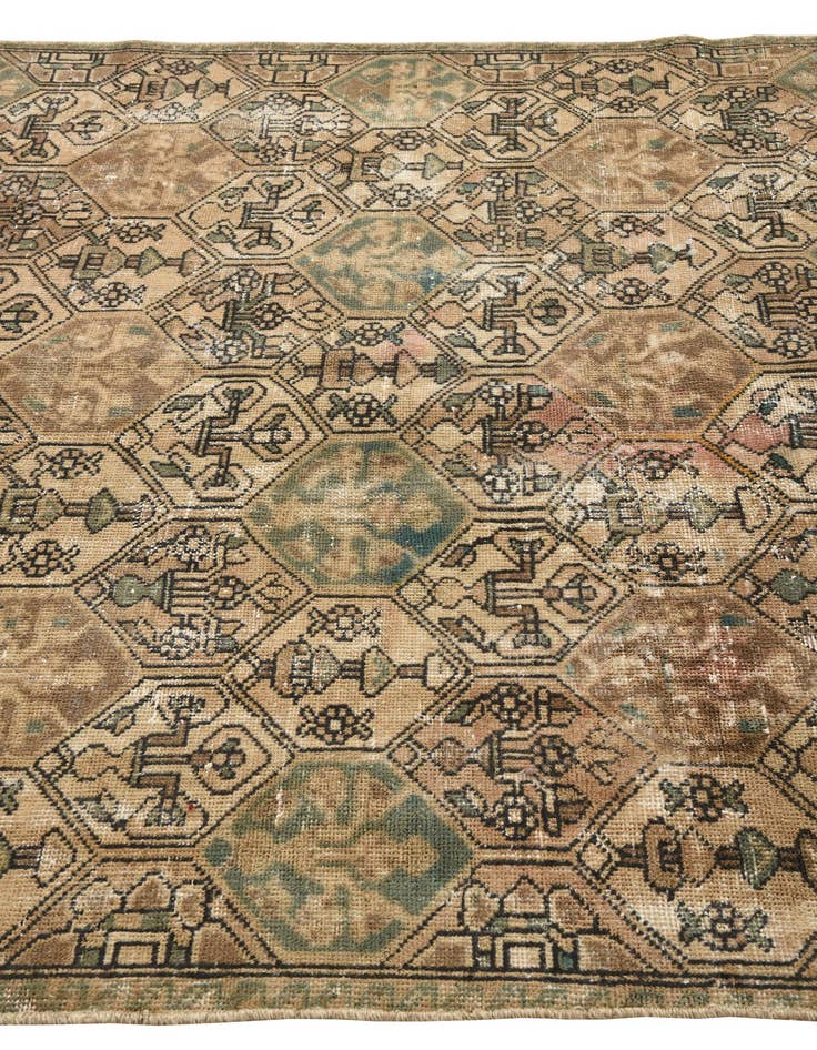 Detail image of  5' 5 x 8' 9  Hand Knotted Ultra Vintage Persian Wool Rug