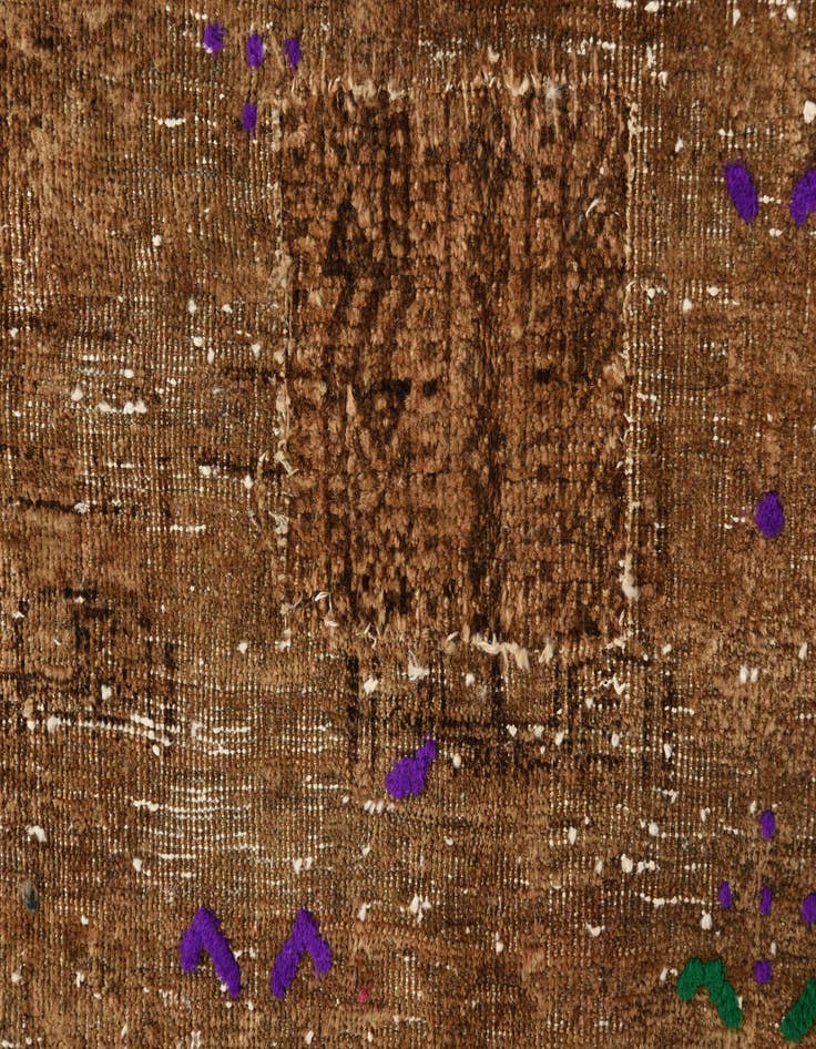 Detail image of  3' 8 x 7' 1  Hand Knotted Ultra Vintage Persian Wool Rug