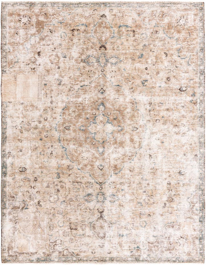  6' 10 x 10'  Hand Knotted Ultra Vintage Persian W...