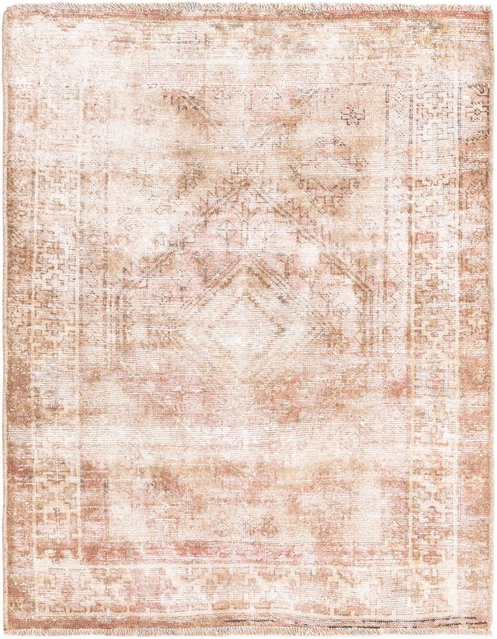  3' 6 x 5'  Hand Knotted Ultra Vintage Persian W...