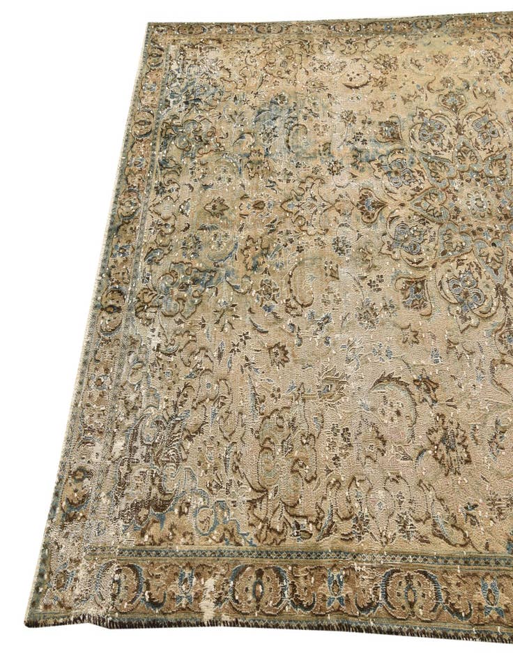 Detail image of 6' 5 x 9' 10 Hand Knotted Ultra Vintage Persian Wool Rug