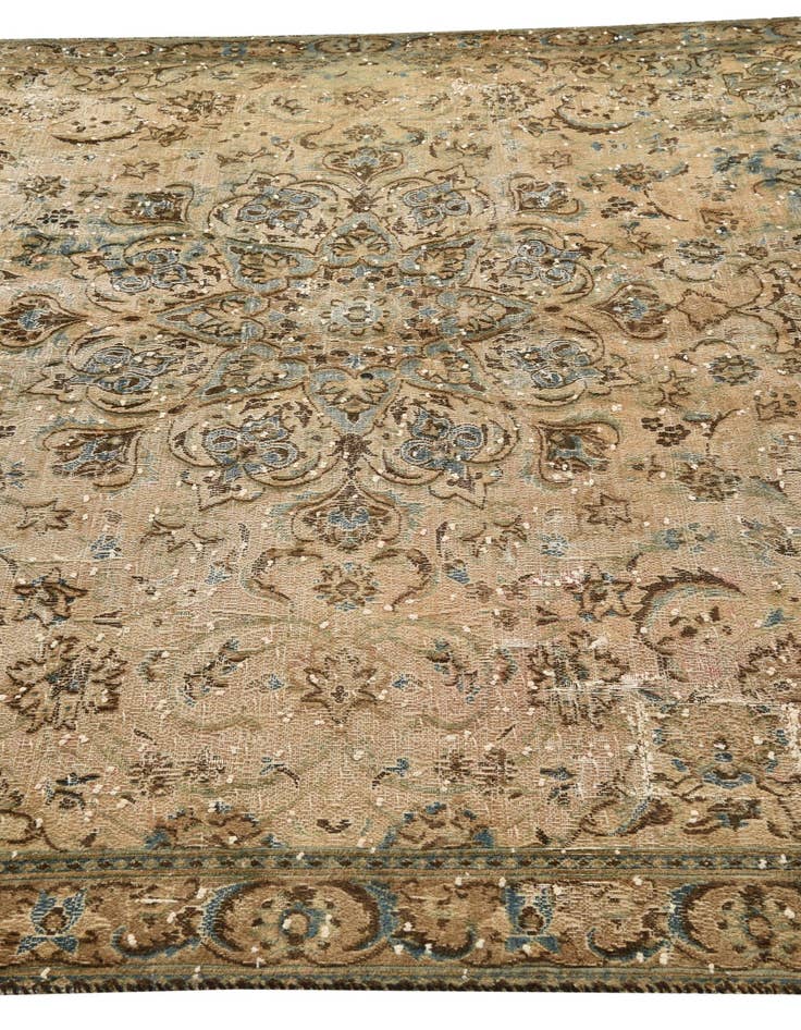Detail image of 6' 5 x 9' 10 Hand Knotted Ultra Vintage Persian Wool Rug