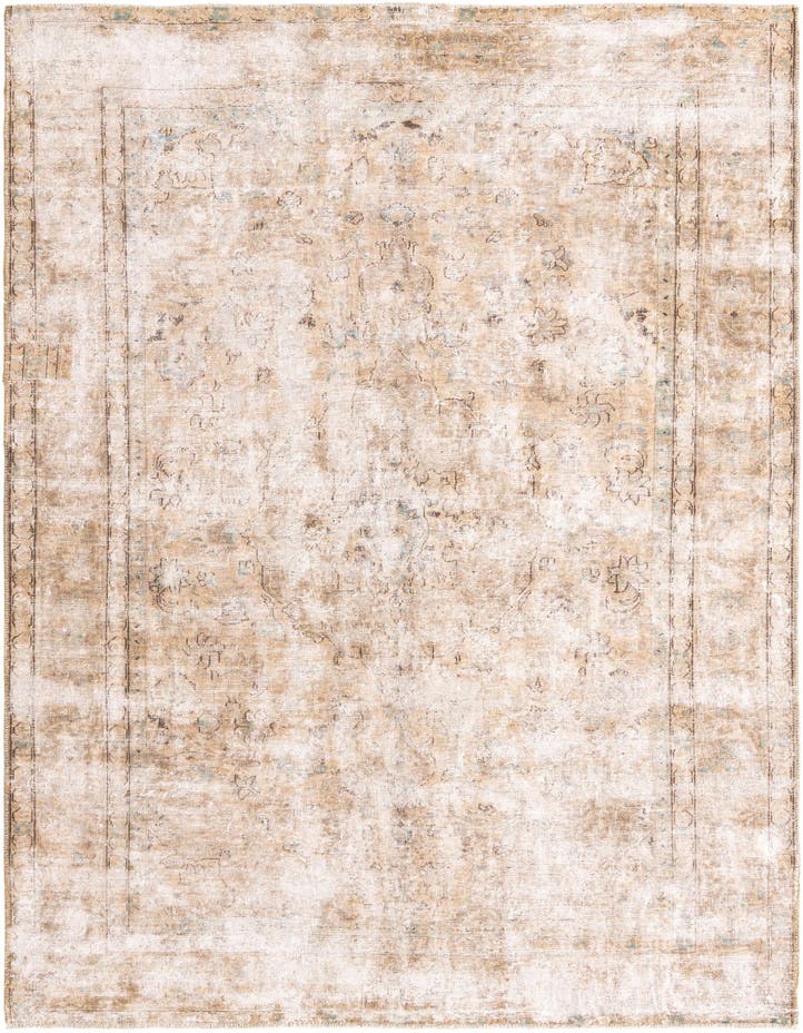  6' 3 x 9' 4  Hand Knotted Ultra Vintage Persian W...