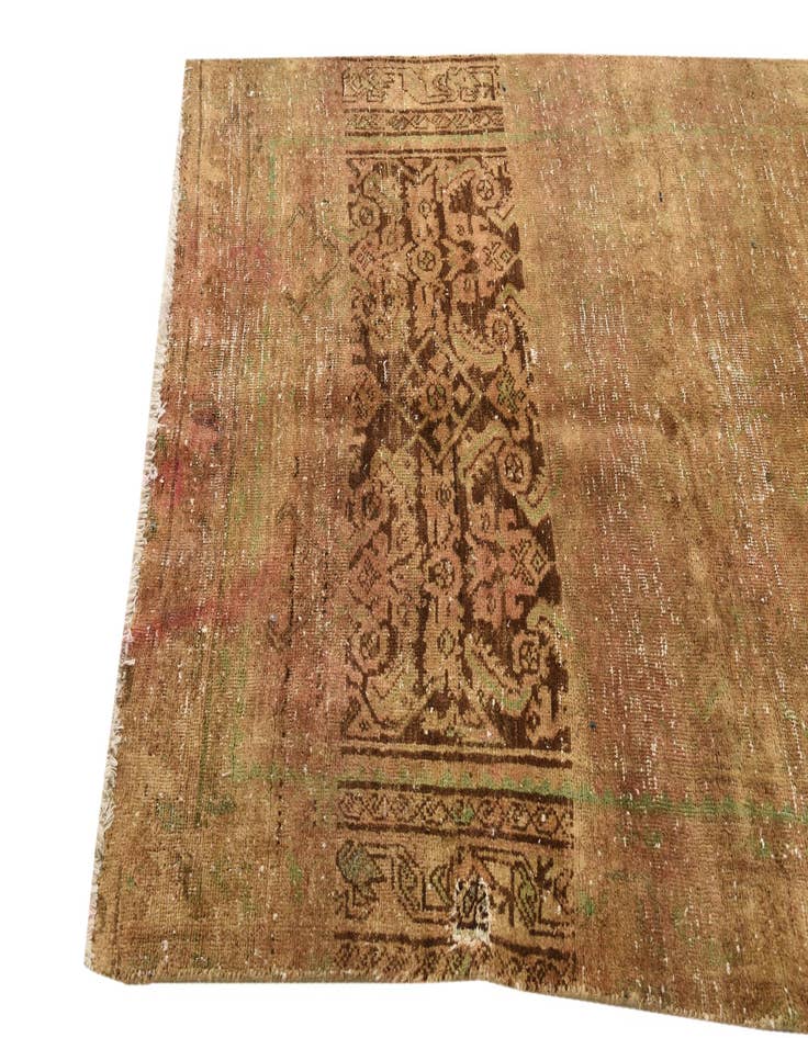 Detail image of  4' 2 x 6' 10  Hand Knotted Ultra Vintage Persian Wool Rug