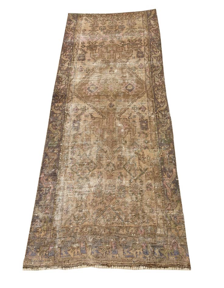 Detail image of  3' 9 x 6' 1  Hand Knotted Ultra Vintage Persian Wool Rug