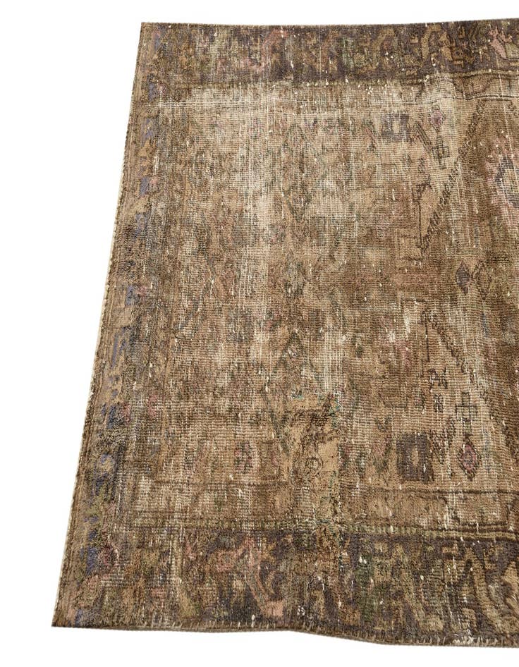 Detail image of  3' 9 x 6' 1  Hand Knotted Ultra Vintage Persian Wool Rug