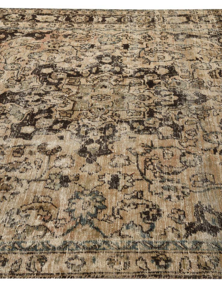 Detail image of  7' 4 x 10' 6  Hand Knotted Ultra Vintage Persian Wool Rug