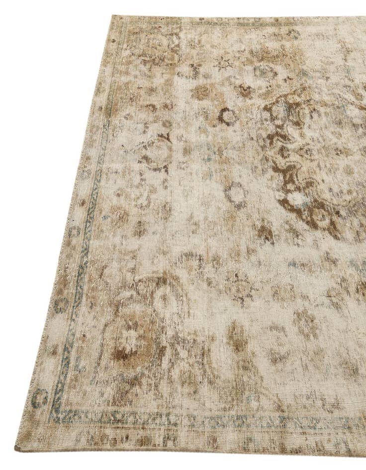 Detail image of  7' 8 x 9' 8  Hand Knotted Ultra Vintage Persian Wool Rug