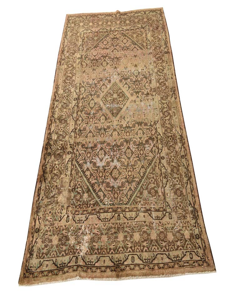 Detail image of  6' 8 x 10' 4  Hand Knotted Ultra Vintage Persian Wool Rug