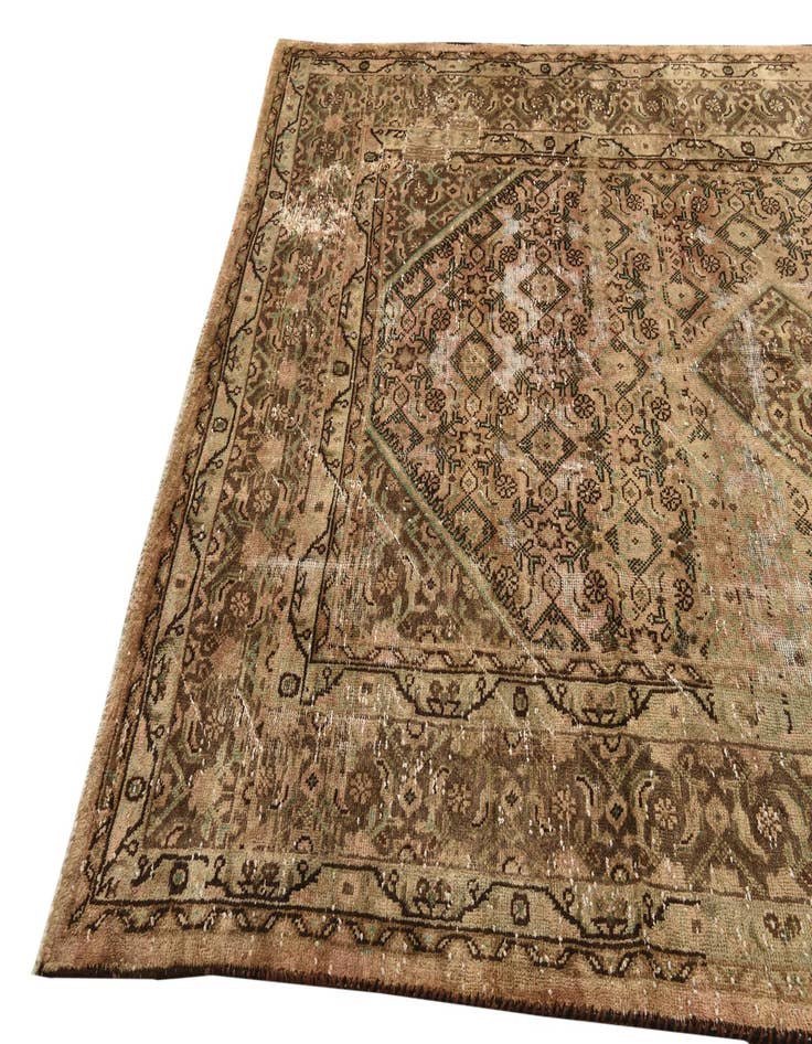 Detail image of  6' 8 x 10' 4  Hand Knotted Ultra Vintage Persian Wool Rug