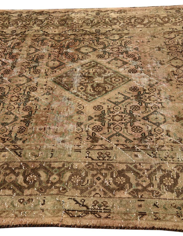Detail image of  6' 8 x 10' 4  Hand Knotted Ultra Vintage Persian Wool Rug