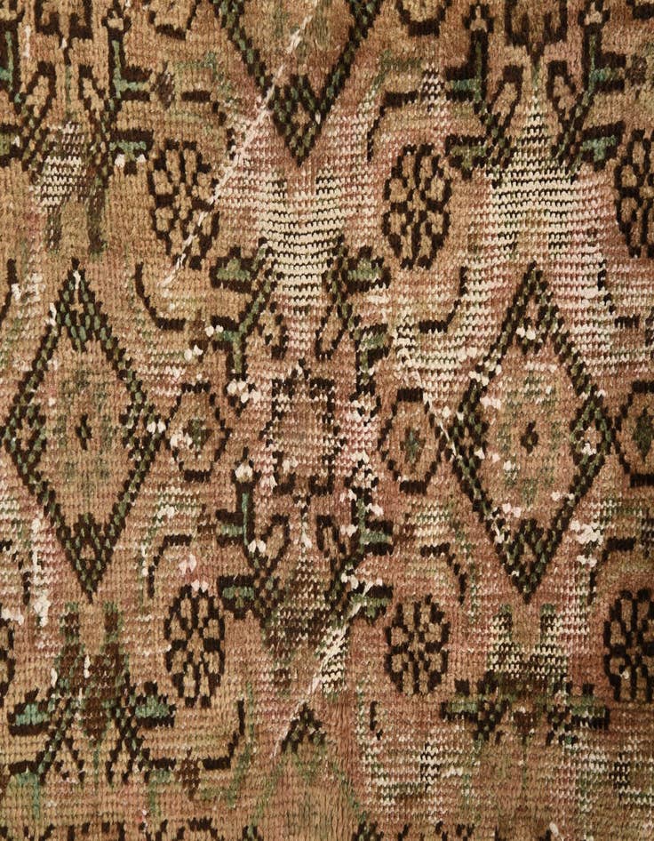 Detail image of  6' 8 x 10' 4  Hand Knotted Ultra Vintage Persian Wool Rug